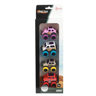 Metall-Rückzug aus der Straße Mini-Autos, 4st.