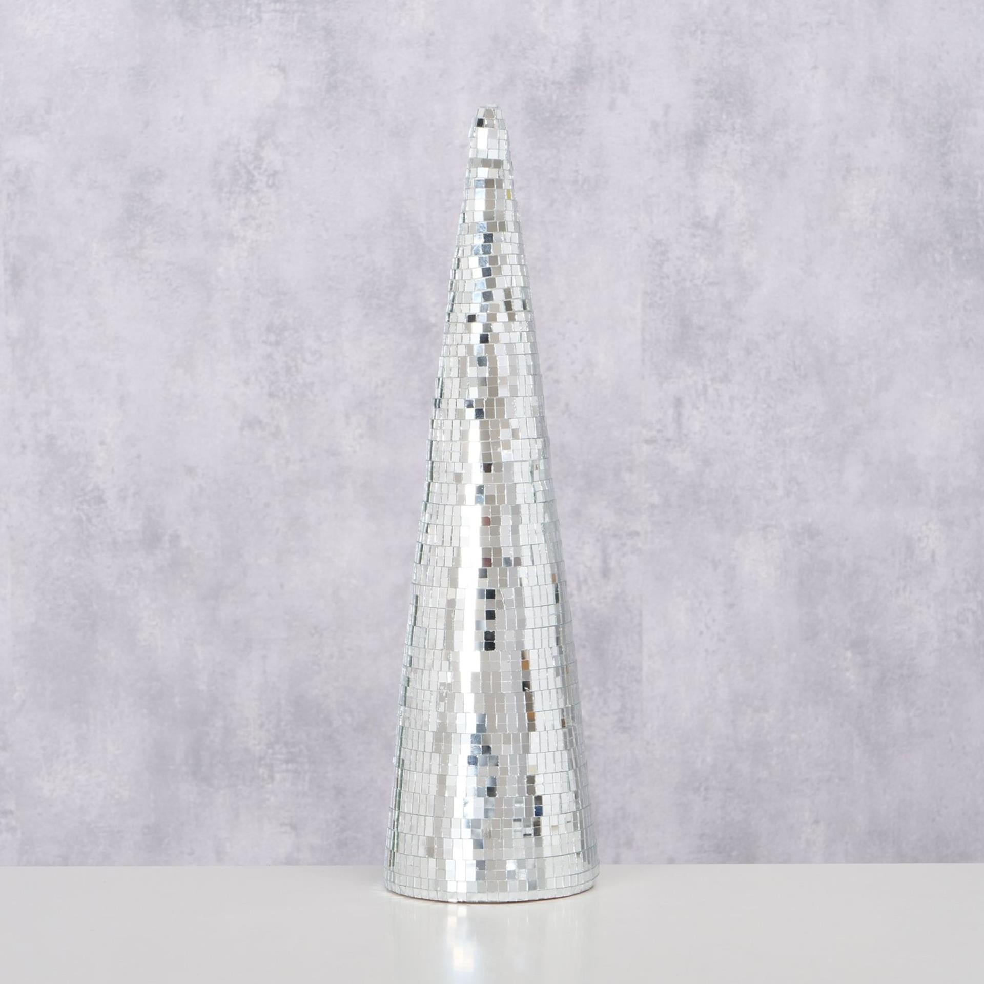 Boltze Home Weihnachtsbaum Disco Spiegelglas H39cm
