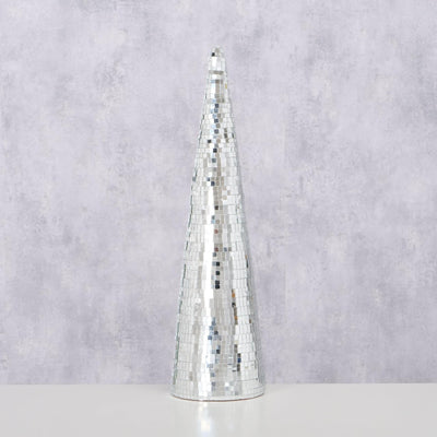 Boltze Home Weihnachtsbaum Disco Spiegelglas H39cm