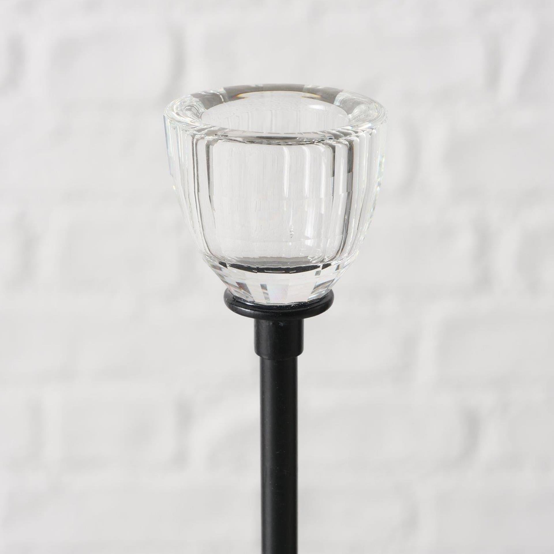 Boltze Home Kerzenständer schwarz 3-teilig ø7cm