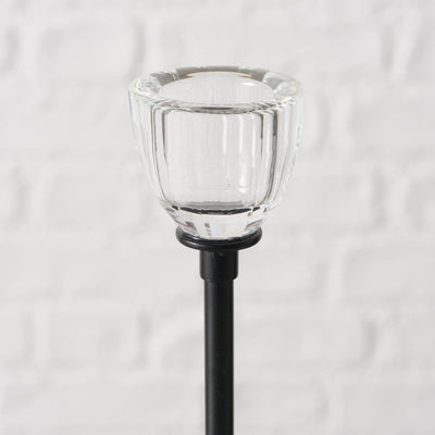 Boltze Home Kerzenständer schwarz 3-teilig ø7cm