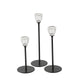 Boltze Home Kerzenständer schwarz 3-teilig ø7cm