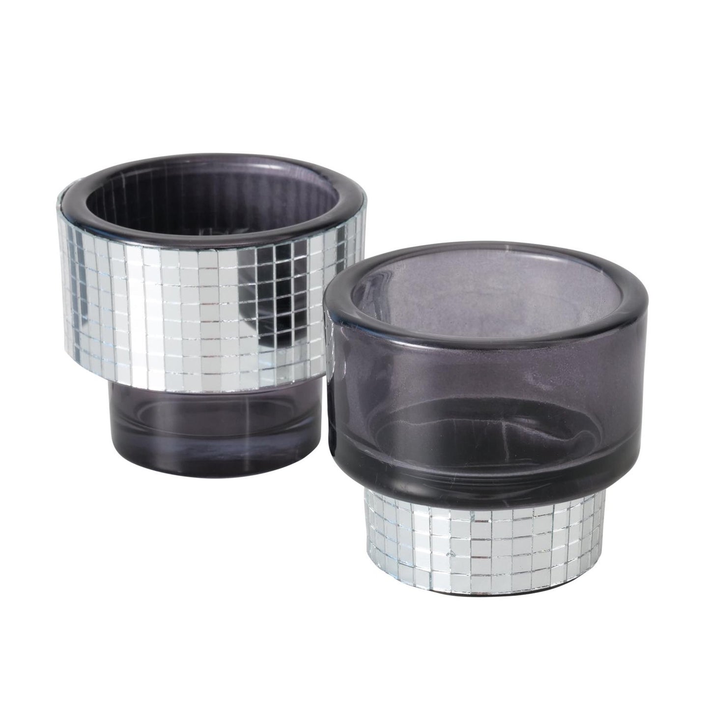 Boltze Home Teelichthalter Disco Glas H7,5 cm