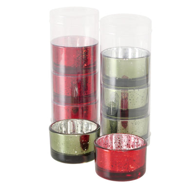 Boltze Home Teelichthalter Glas-Set a 4 h3cm