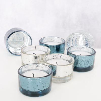 Boltze Home Teelichthalter Glas-Set a 4 H3,3cm