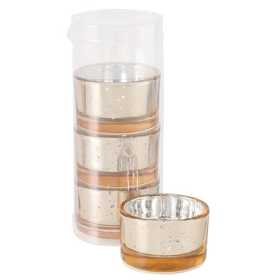 Boltze Home Teelichthalter Glas-Set a 4 H3,4cm