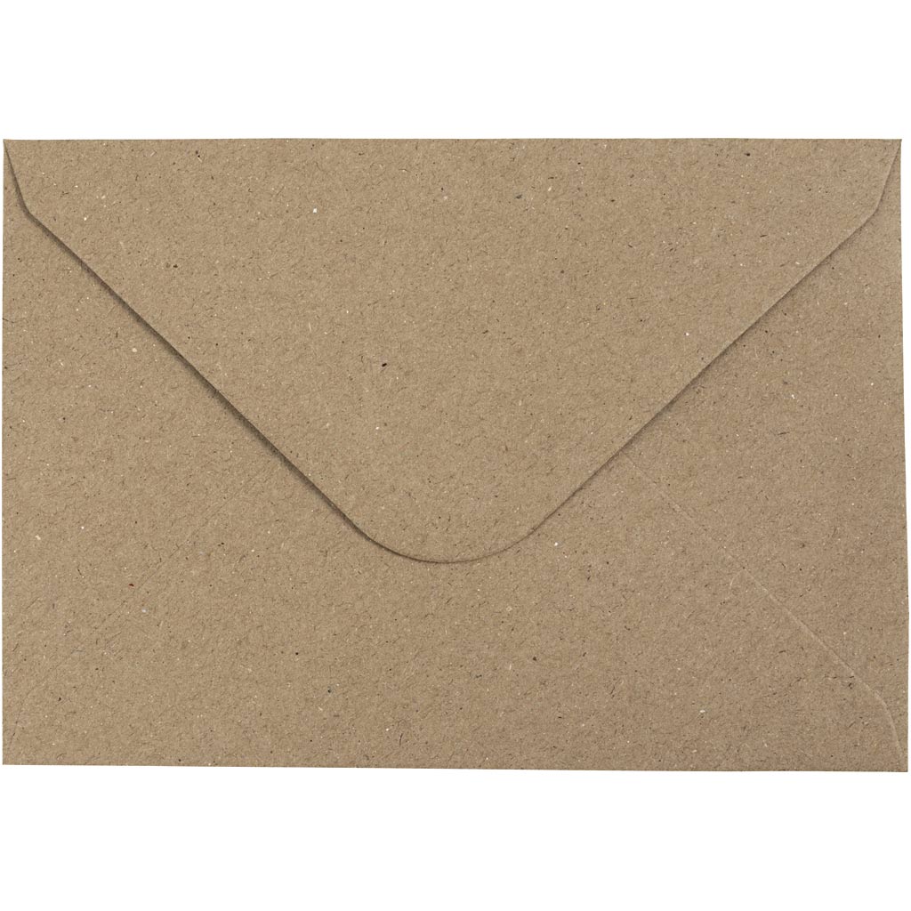Creativ Company Recycling-Umschlag, Umschlaggröße 11,5 x 16 cm, 120 g, natur, 50 Stück 1 Karton