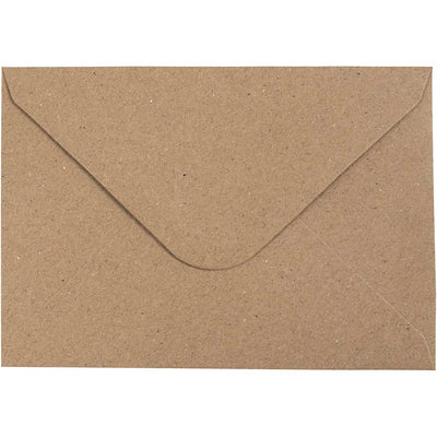 Creativ Company Recycling-Umschlag, Umschlaggröße 11,5 x 16 cm, 120 g, natur, 50 Stück 1 Karton