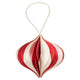 Boltze Home Weihnachtskugel Yorki oval ø10cm rot weiß Papi