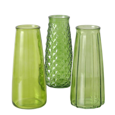 Boltze Home Vase Glas grün H22,5cm
