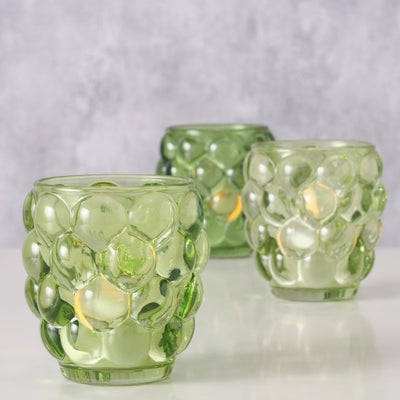 Boltze Home Laterne Bubbla Glas grün