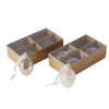 Boltze Home Glasanhänger-Set 4-teilig mit Text Gold
