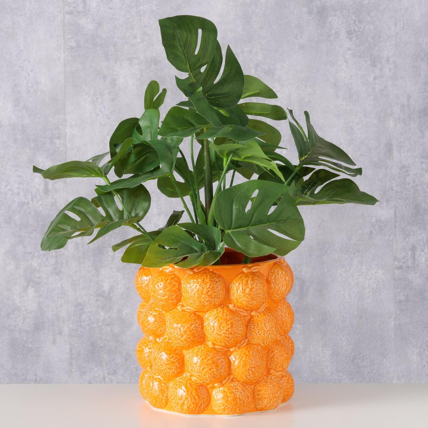 Boltze Home Blumentopf orange H15cm