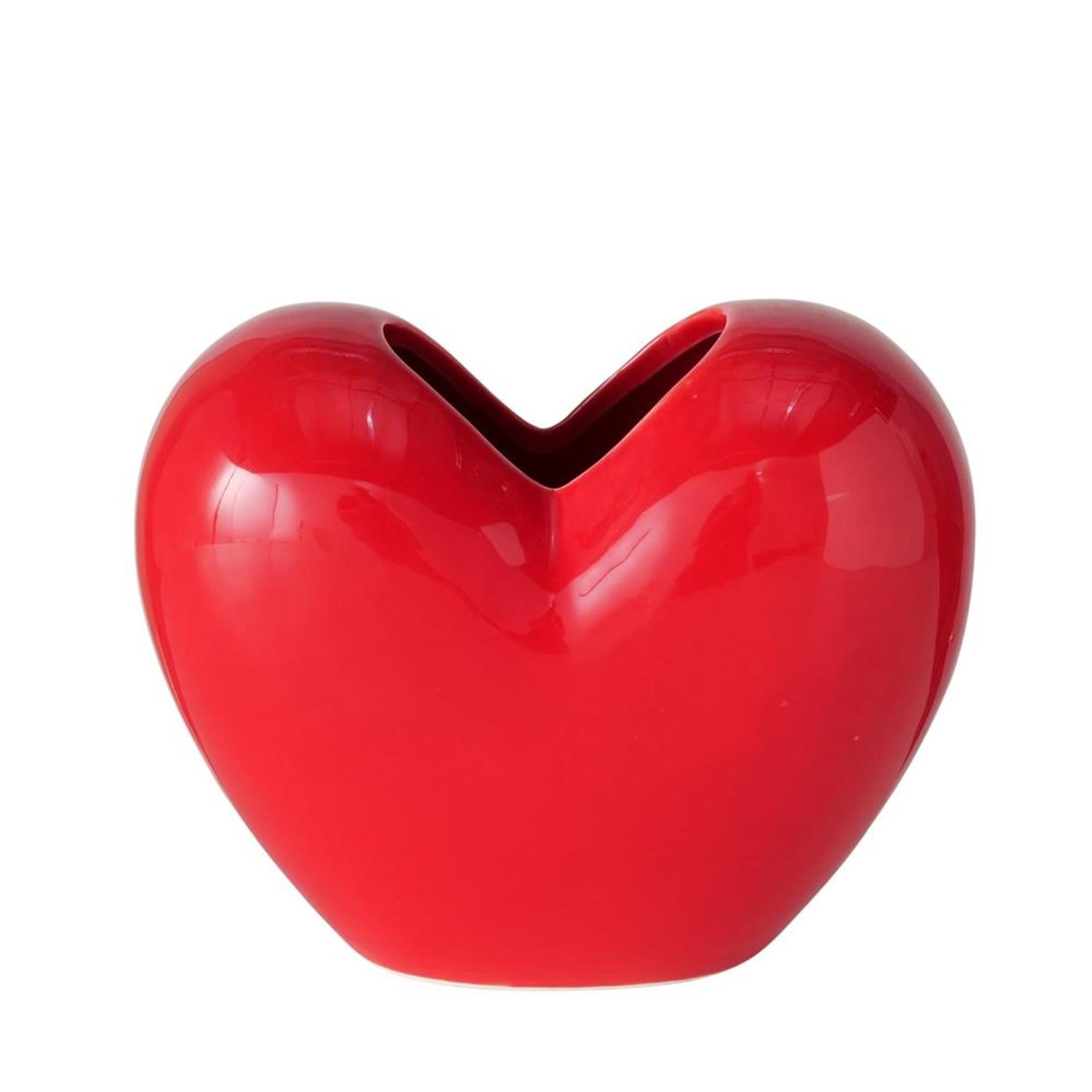 Boltze Home Vase Herz h15cm rot