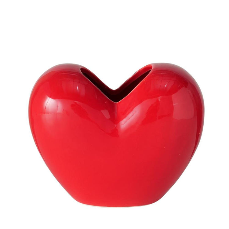 Boltze Home Vase Herz h15cm rot