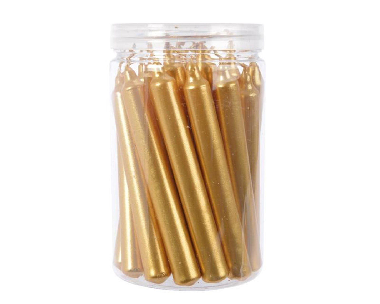 Decoris Weihnachtsbaumkerzen Gold 1,3x10,5 cm