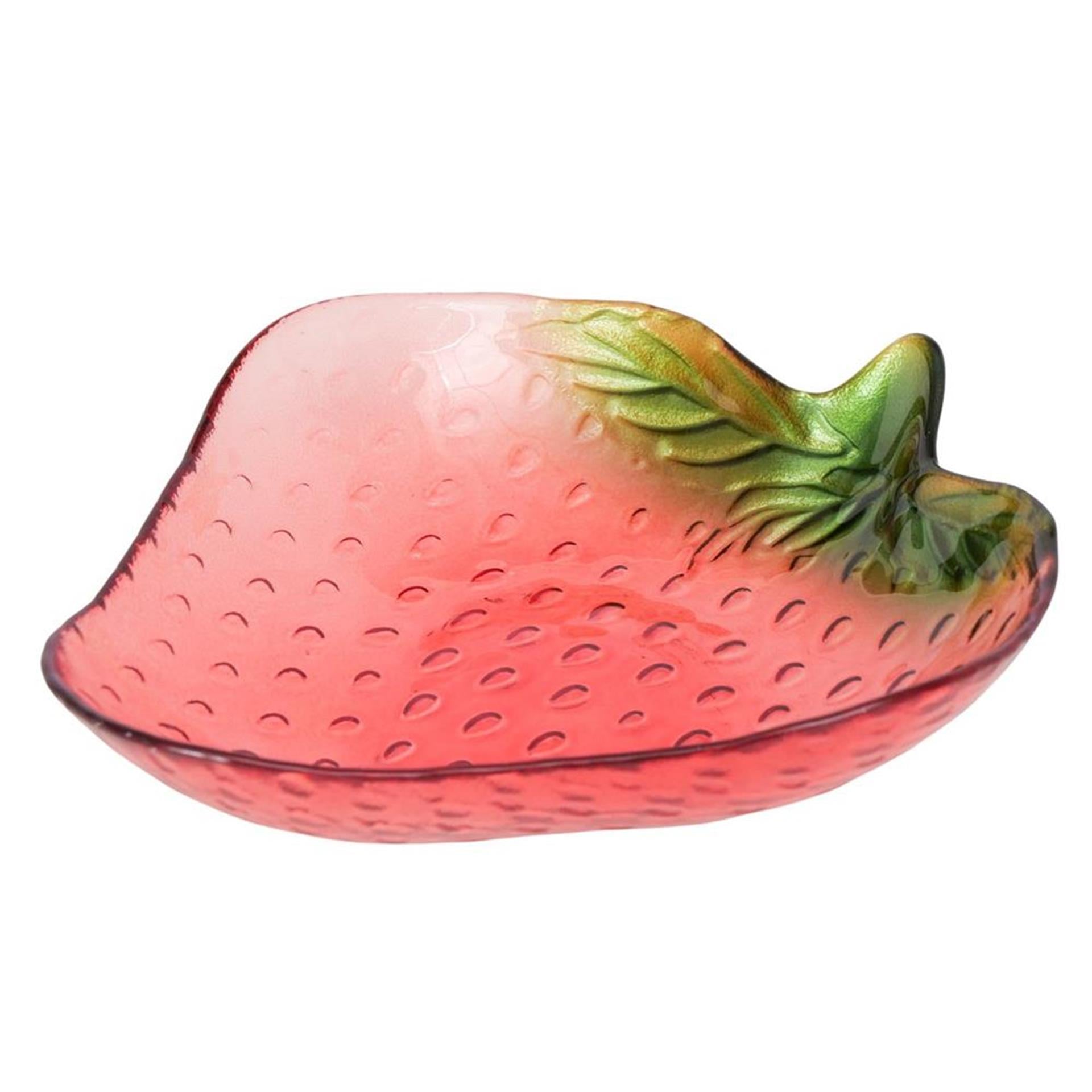 Boltze Home Schüssel Glas Erdbeere