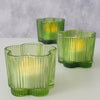 Boltze Home Teelichthalter grünes Glas ø7,8xh6cm