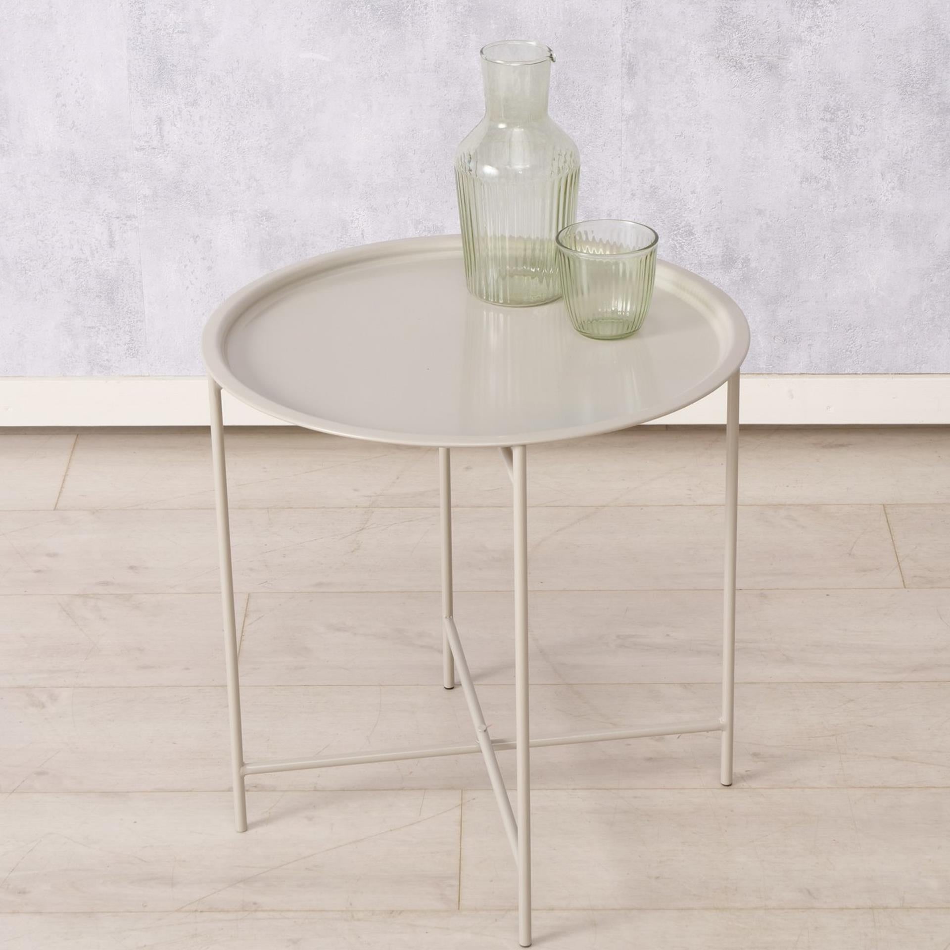 Boltze Home Tabletttisch Metall Beige