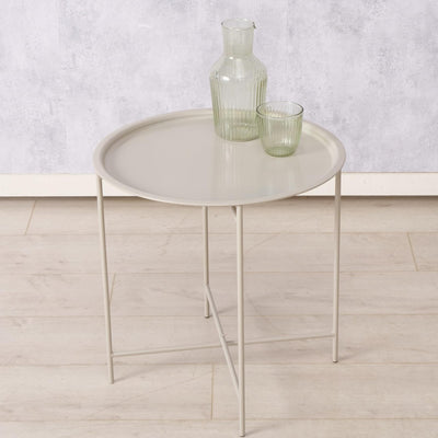 Boltze Home Tabletttisch Metall Beige