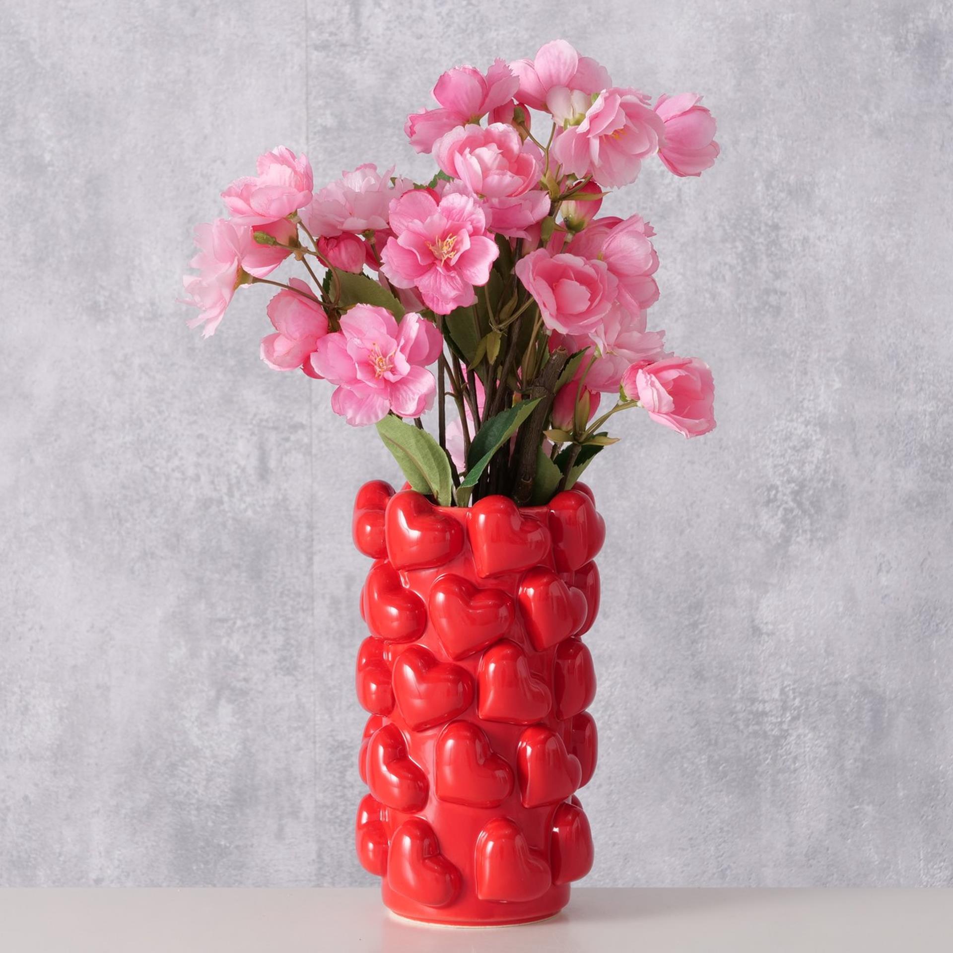 Boltze Home Vase mit Herzen h20cm