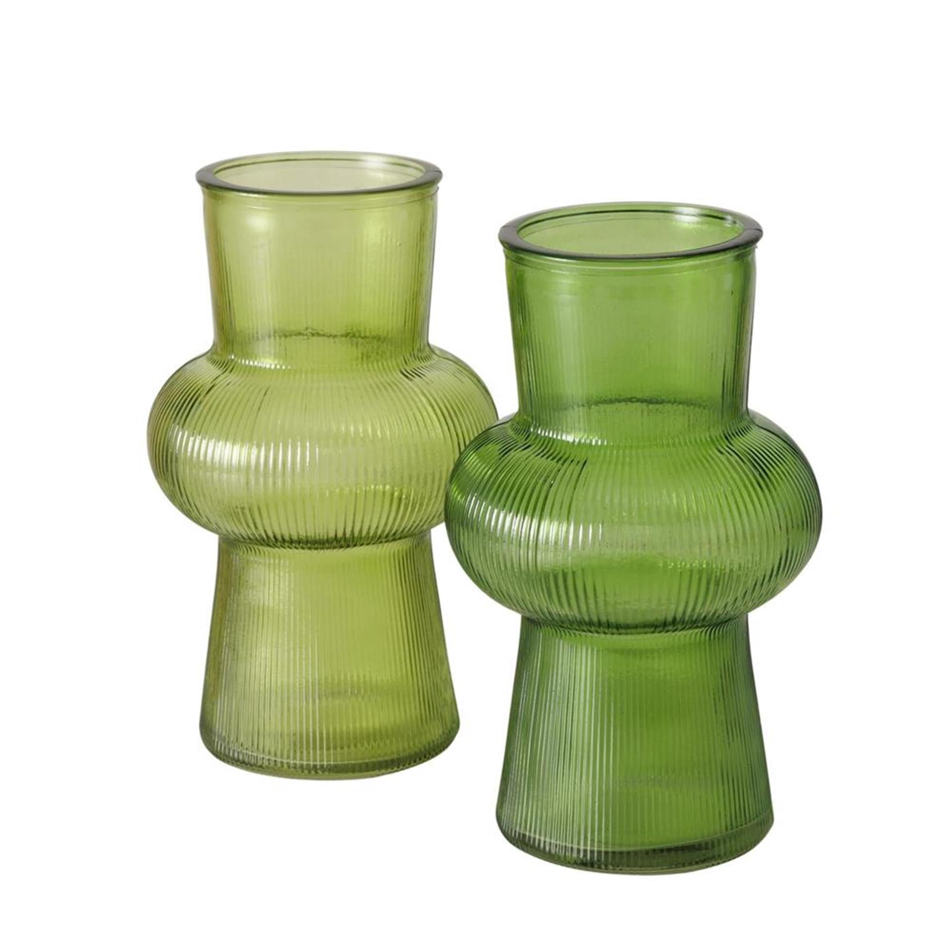 Boltze Home Vase Glas grün H20cm