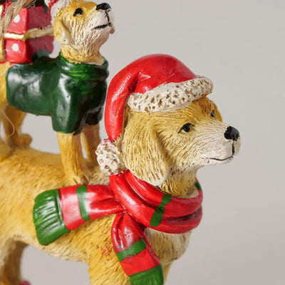 Boltze Home Weihnachtsanhänger Hund 6x2x8,5cm