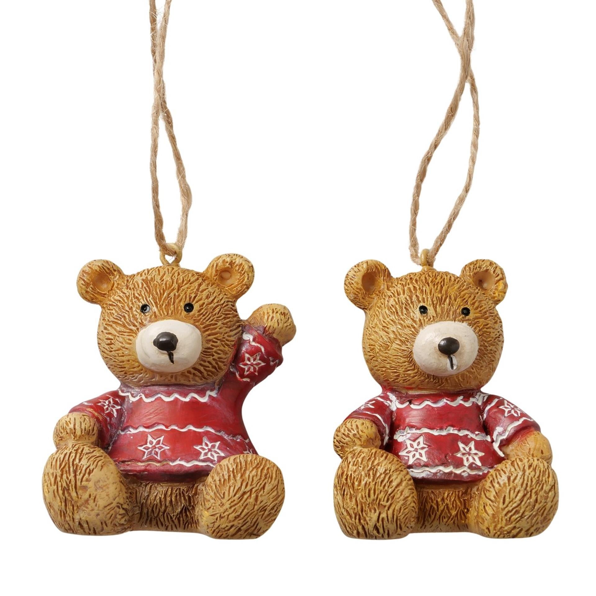 Boltze Home Weihnachtsanhänger Bär 5x4,5x6cm