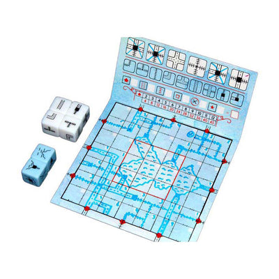 White Goblin Games Railroad Ink – Würfelspiel in tiefblauer Version