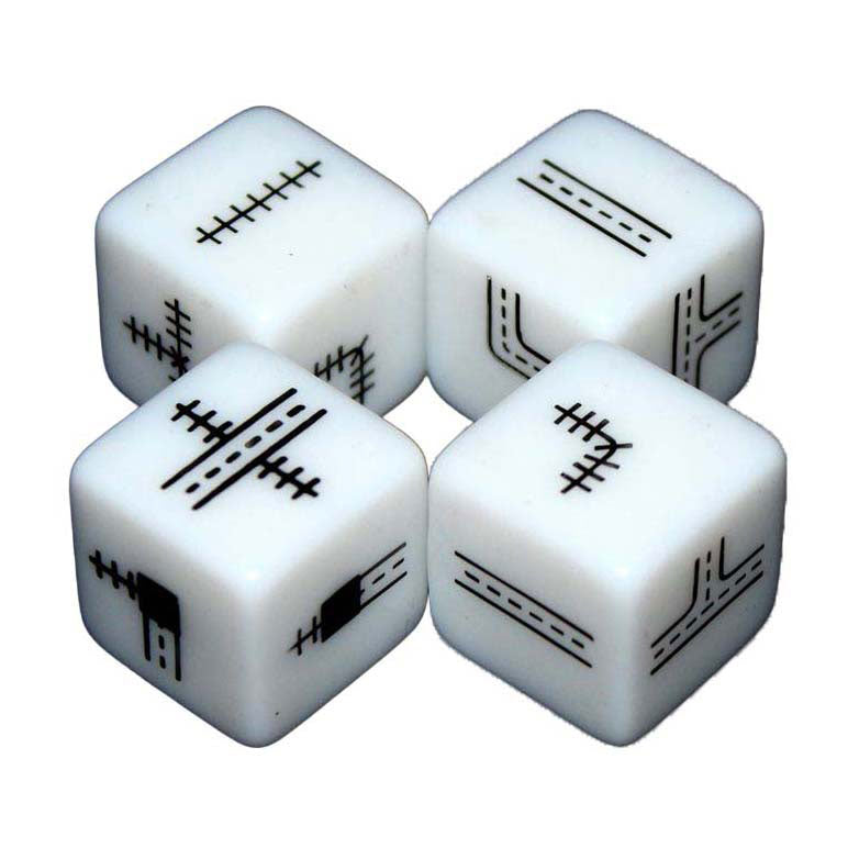 White Goblin Games Railroad Ink – Würfelspiel in feuerroter Version