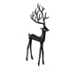 Boltze Startseite Figur Hirsch schwarz 18x3x38cm