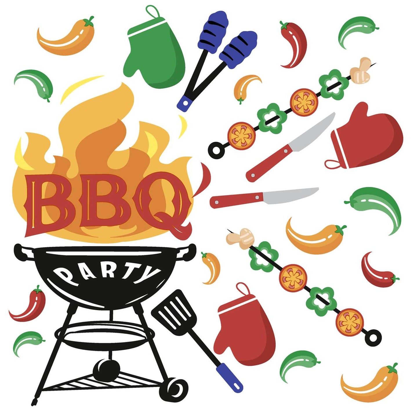 Duni Servietten BBQ Mix 33x33cm 20 Stück