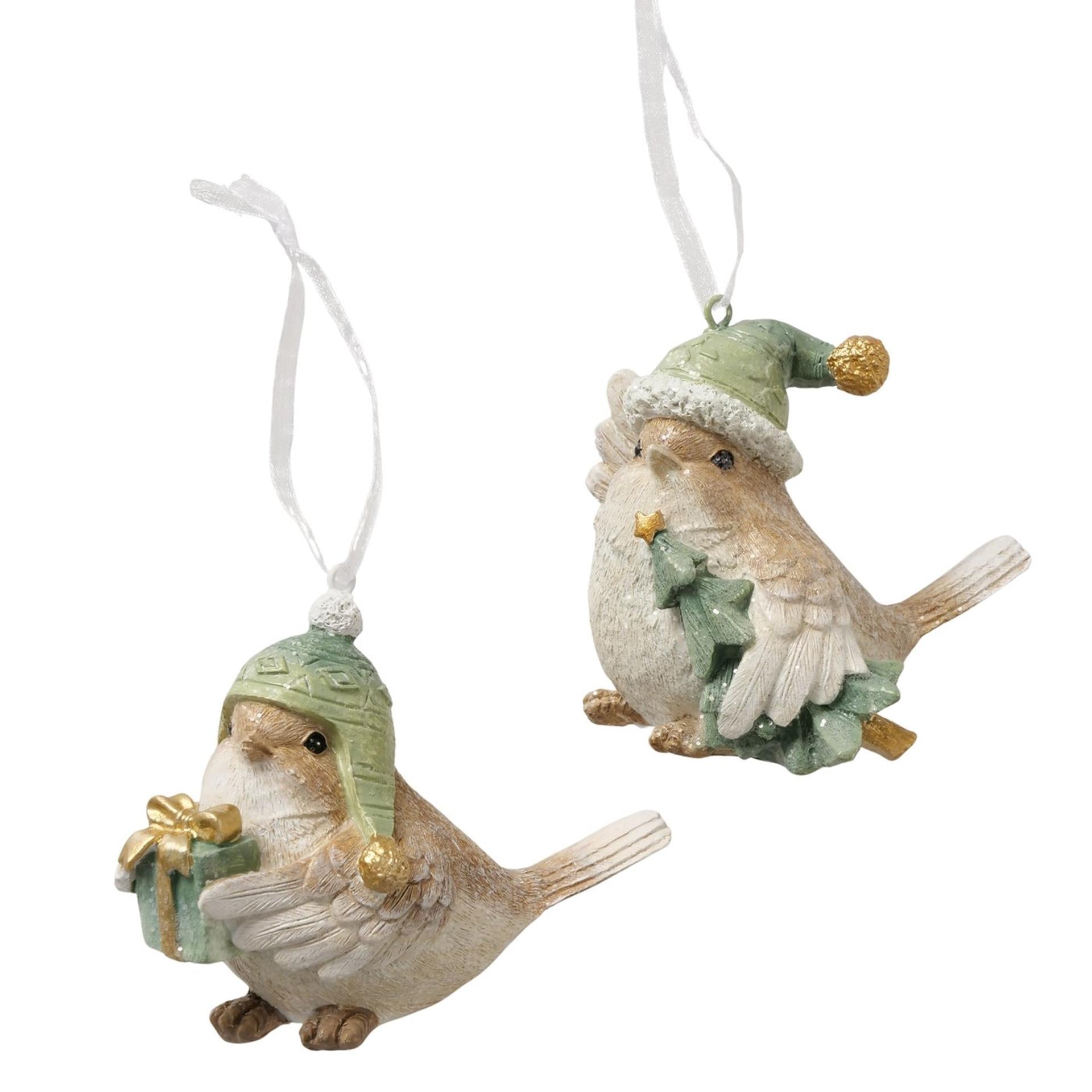 Boltze Home Weihnachtsanhänger Vogel 7,5x7cm