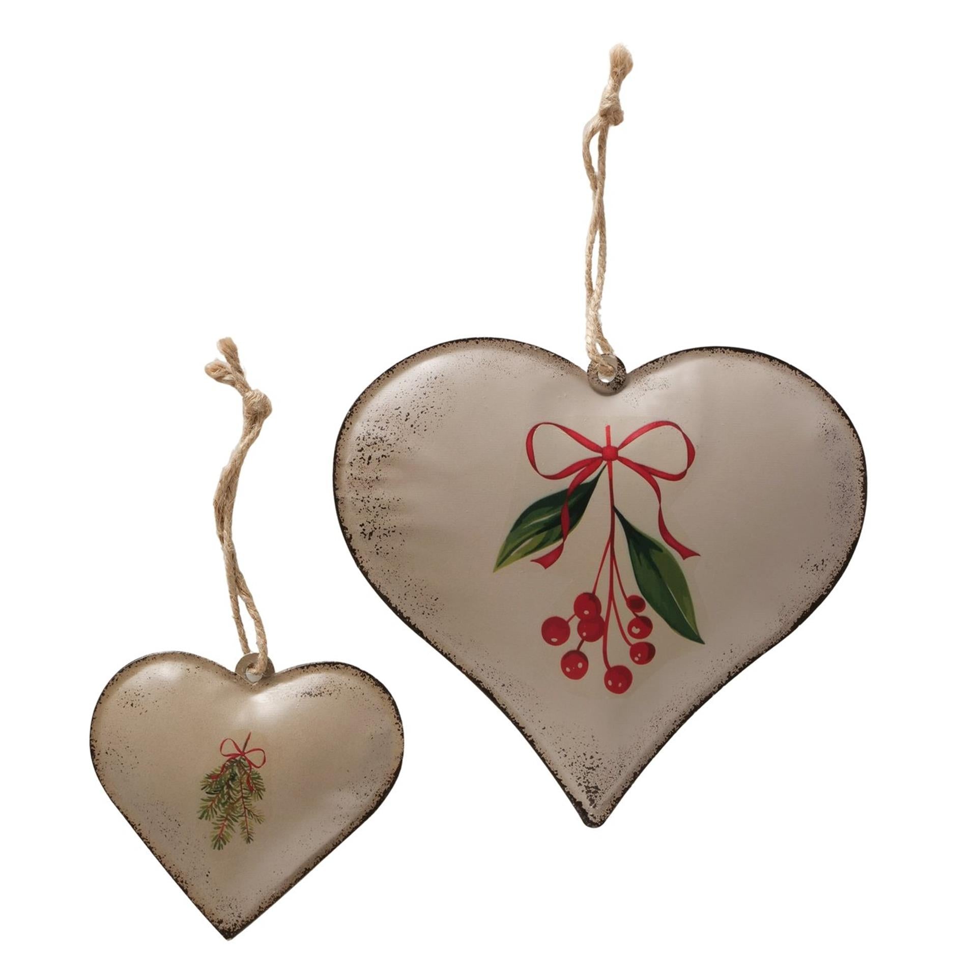 Boltze Home Deco Anhänger Herz Set a 2