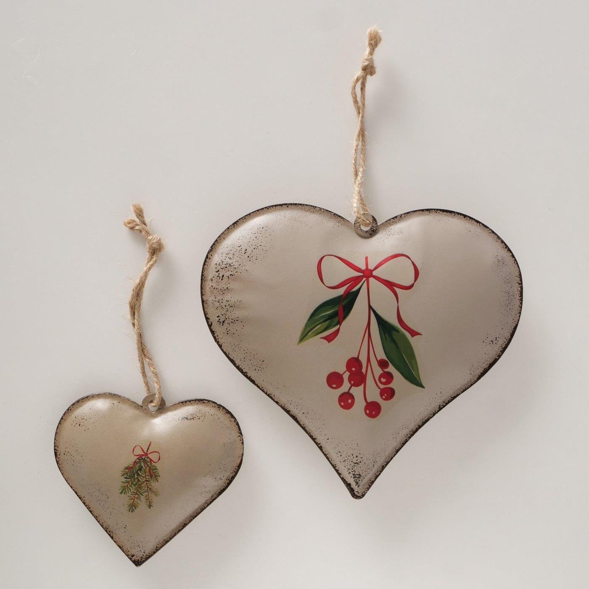 Boltze Home Deco Anhänger Herz Set a 2