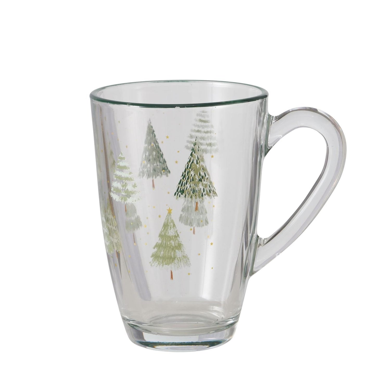 Boltze Home Becher Weihnachtsbaum 325ml Glas