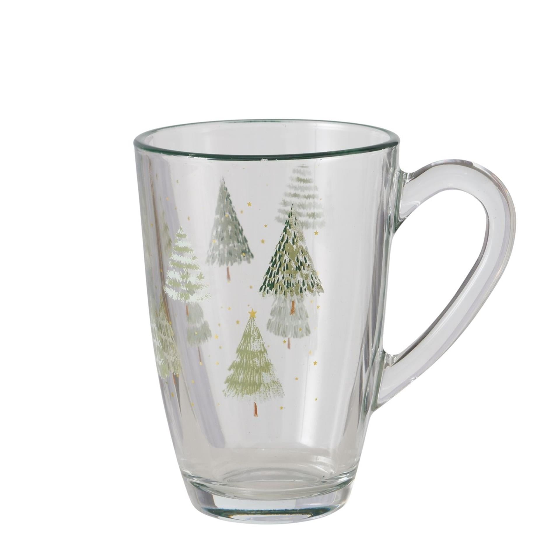 Boltze Home Becher Weihnachtsbaum 325ml Glas