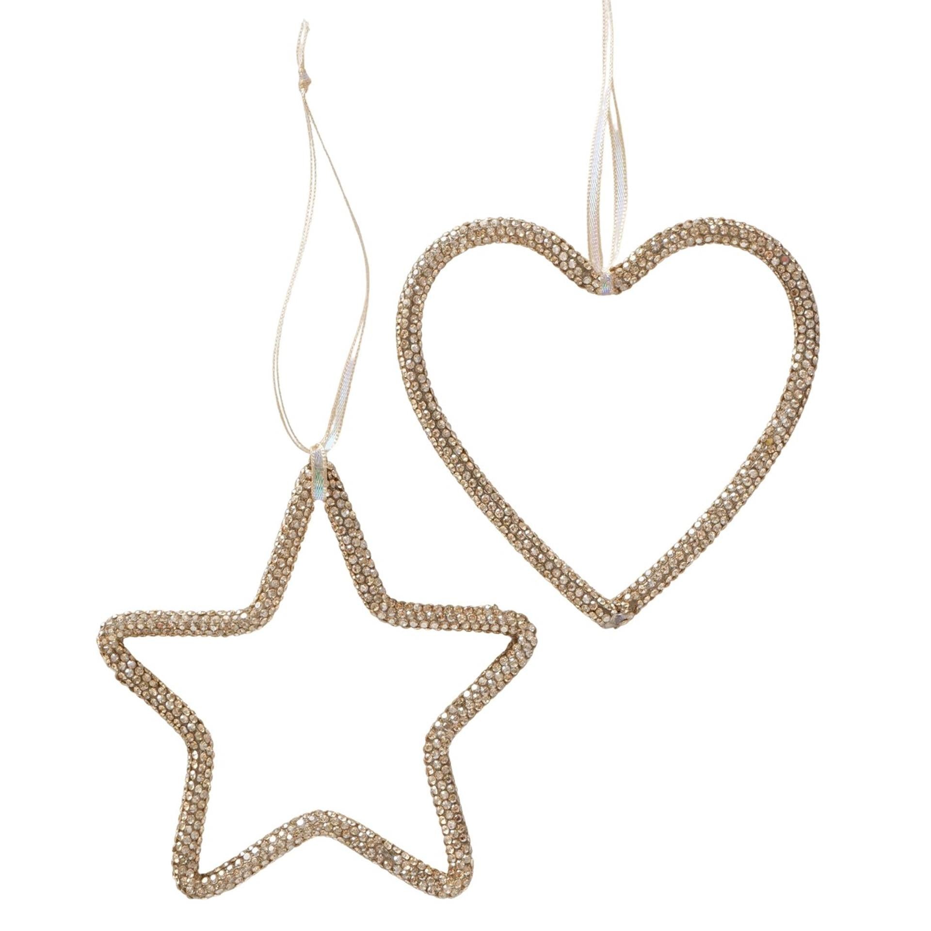 Boltze Home Weihnachtsanhänger Gold 10,5x10cm