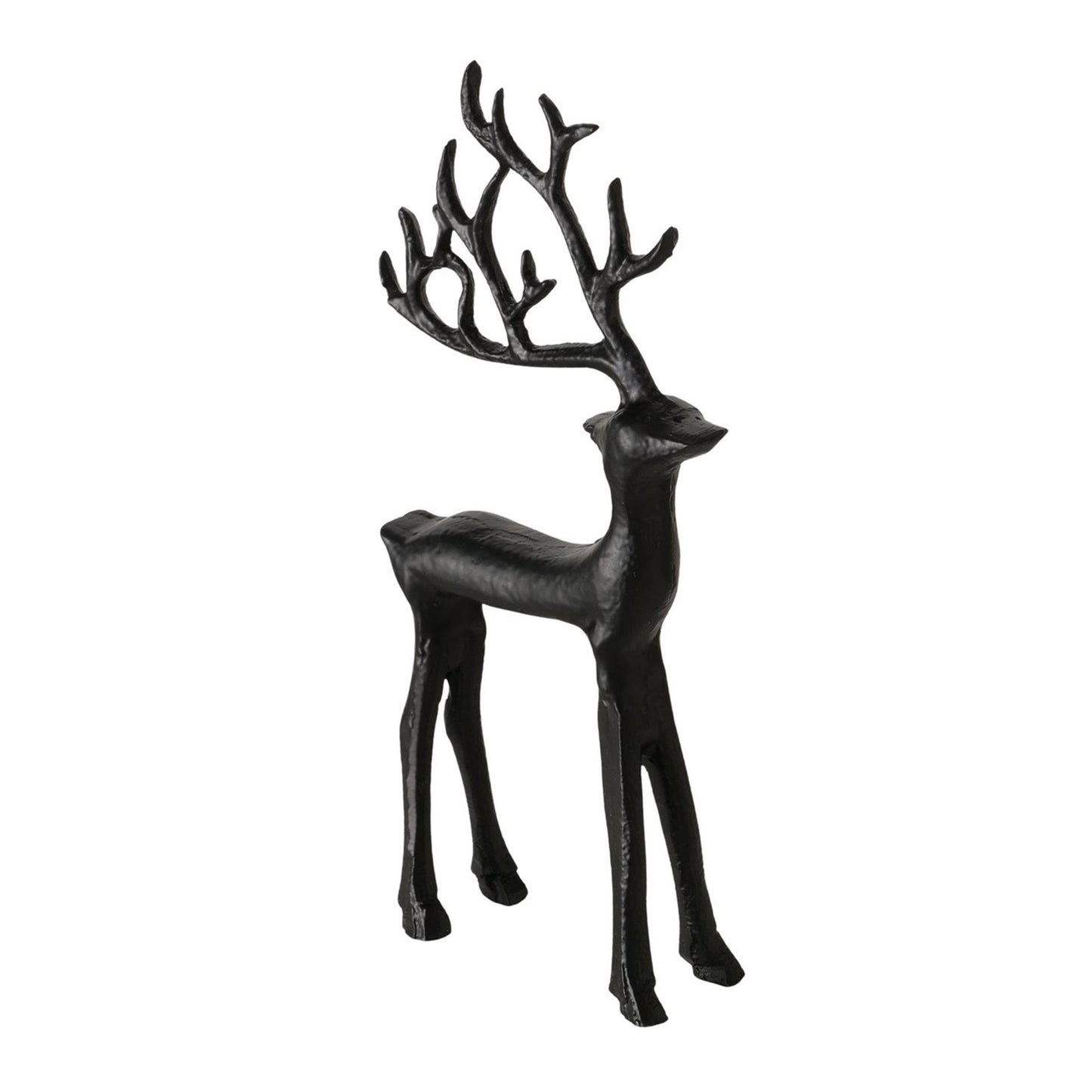 Boltze Startseite Figur Hirsch schwarz 9x3x20cm