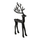 Boltze Startseite Figur Hirsch schwarz 9x3x20cm