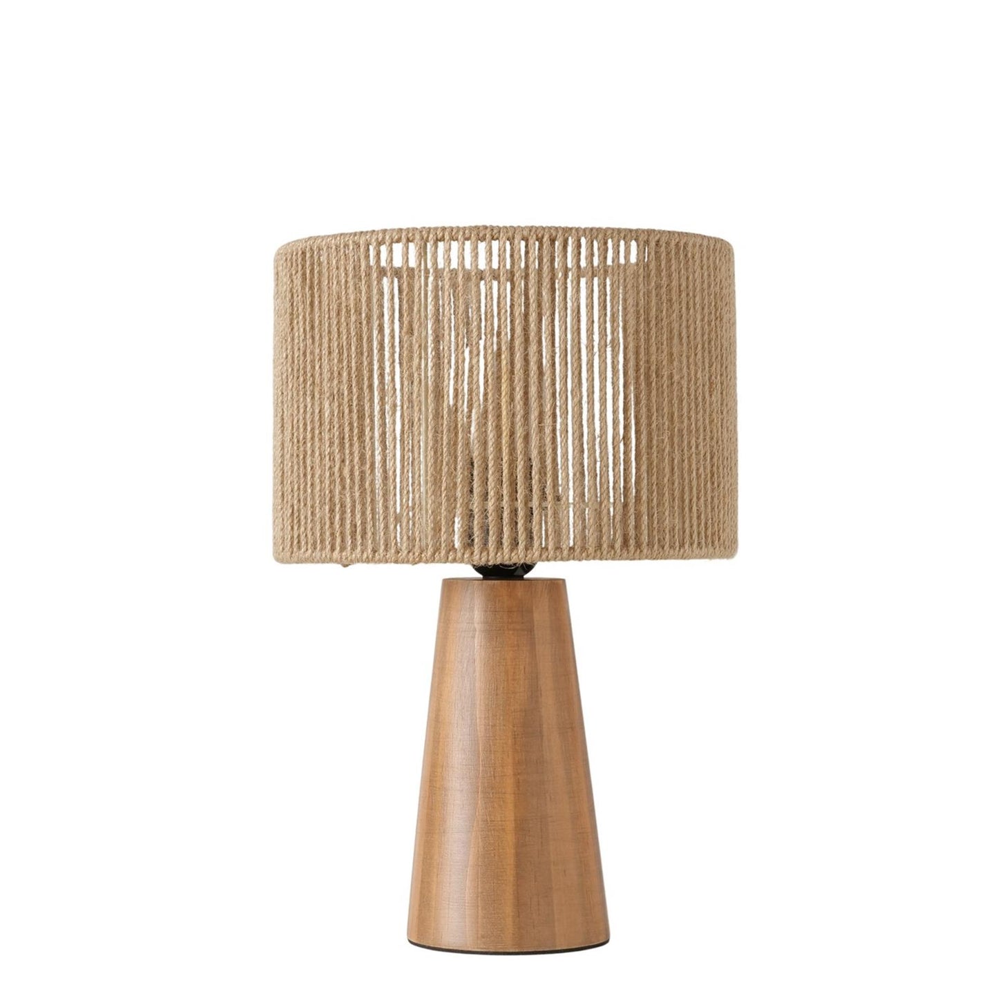 Boltze Home Tischlampe braunes Holz ø22,5cm