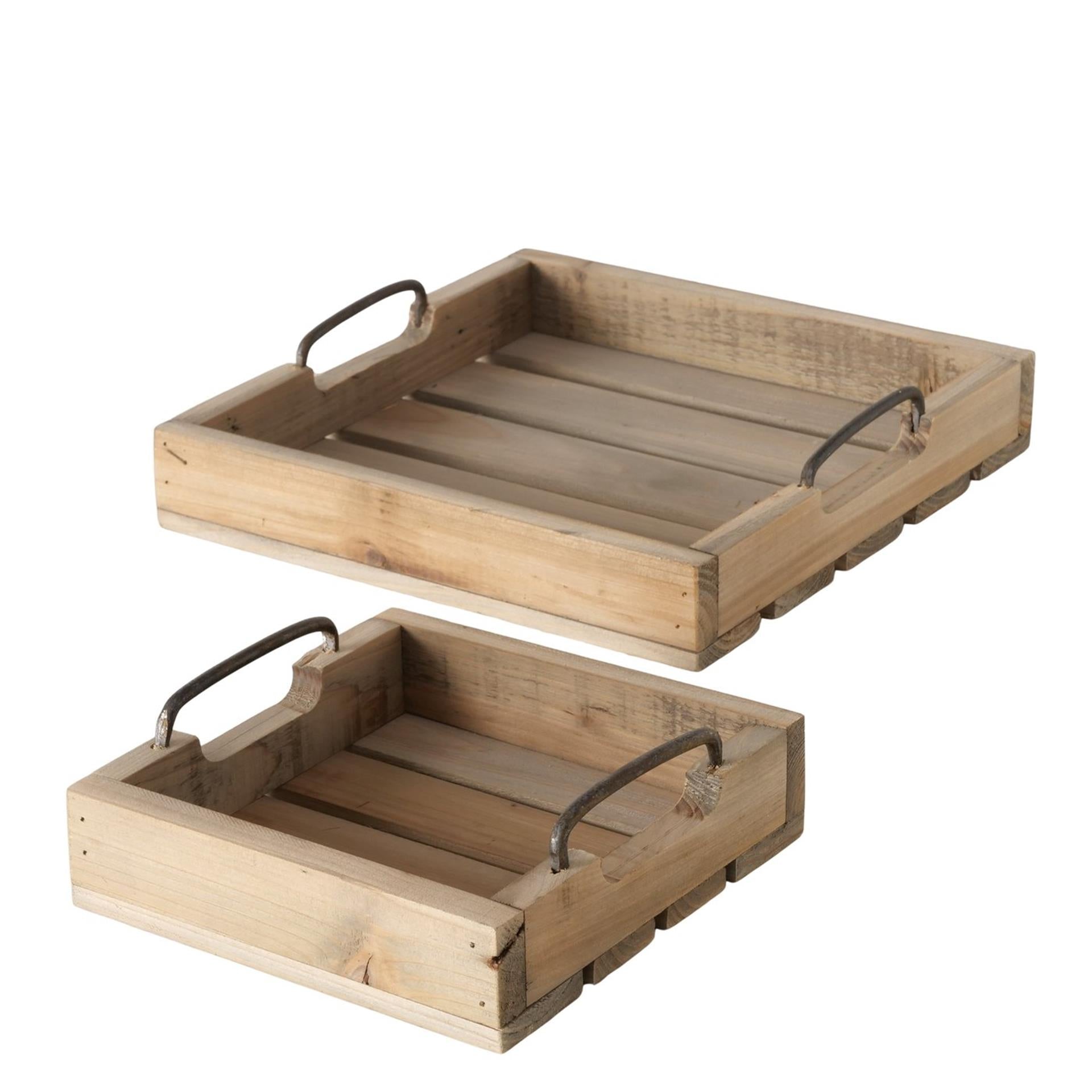 Boltze Heimtablett Holz 2-teilig