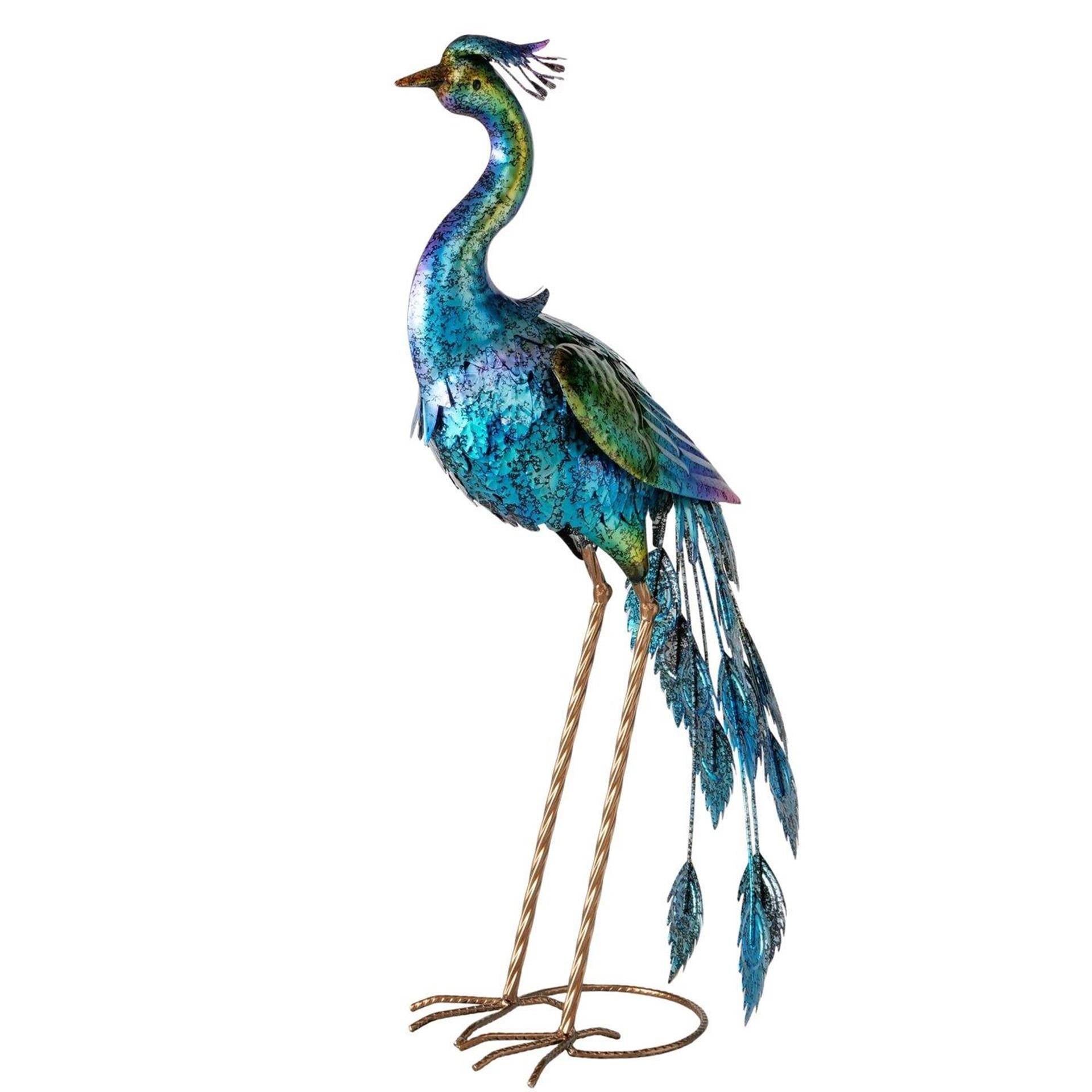 Boltze Startseite Figur Pfau Paulo Metall 32x20x67cm
