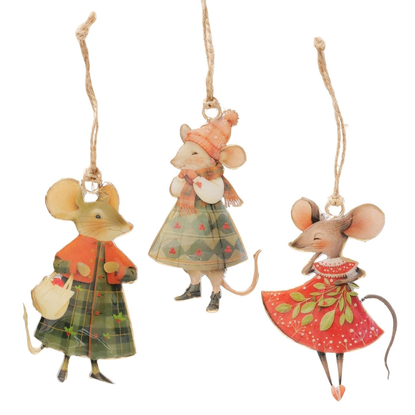 Boltze Home Weihnachtsanhänger Maus 6,5x10,3cm