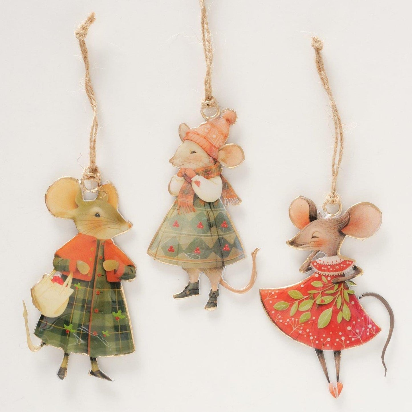 Boltze Home Weihnachtsanhänger Maus 6,5x10,3cm