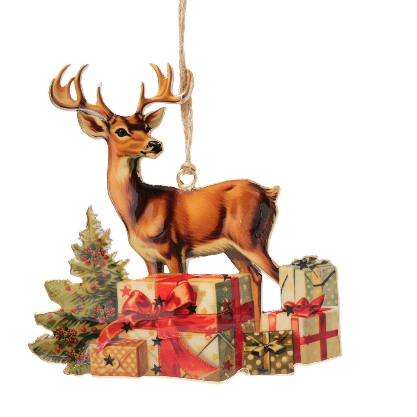 Boltze Home Weihnachtsanhänger Hirsch 14,5x15cm