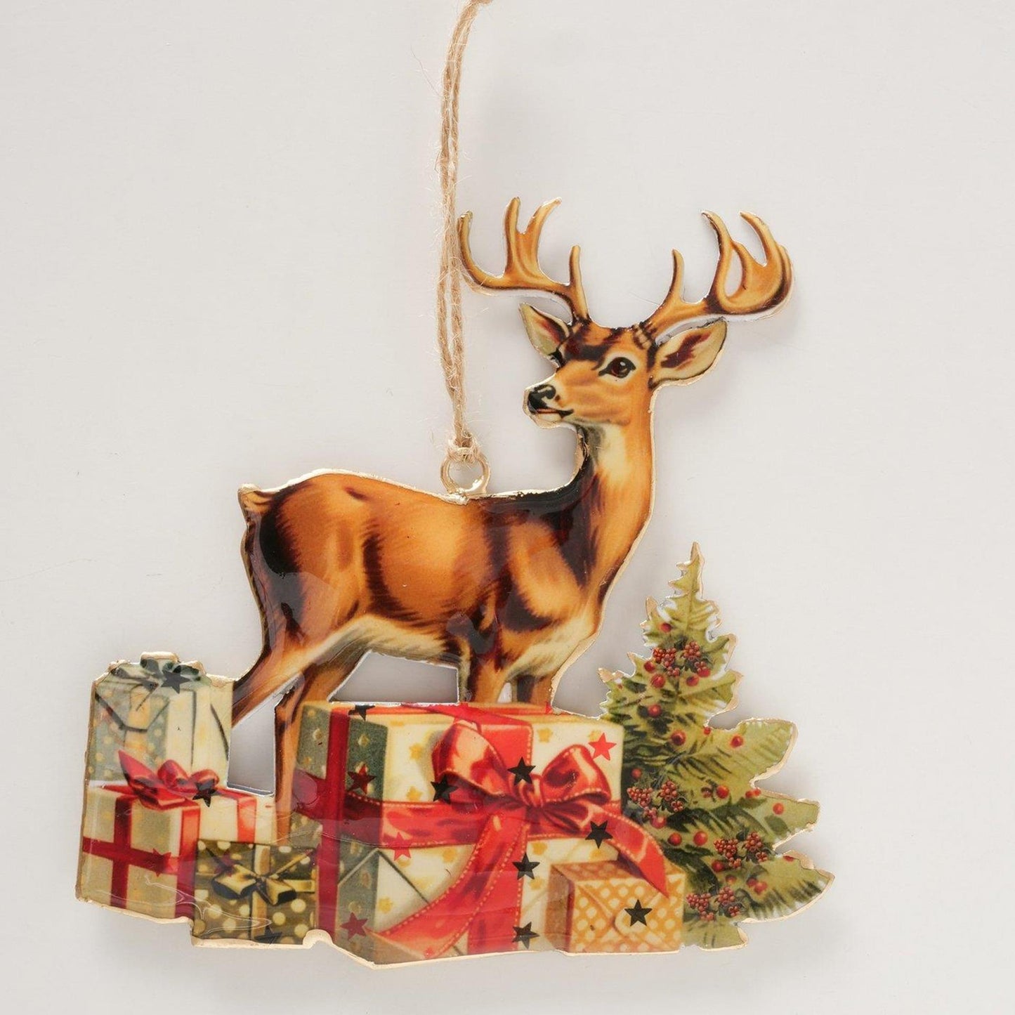 Boltze Home Weihnachtsanhänger Hirsch 14,5x15cm