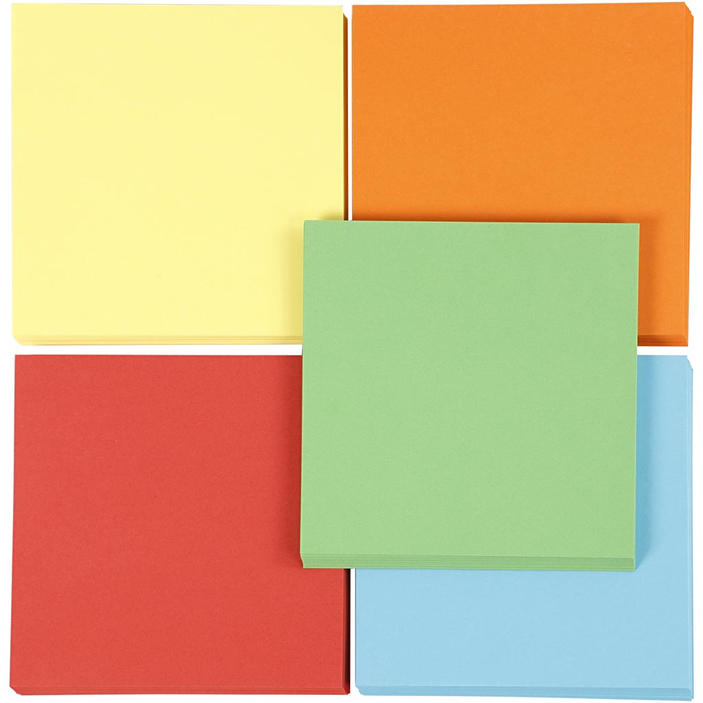 Creativ Company Origami-Papier, Größe 15 x 15 cm, 80 g, 5 x 80 Blatt, 1 Karton