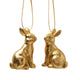 Boltze Home Anhänger Hase Gold 4x3x6,5cm