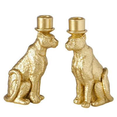 Boltze Home Kerzenständer Leopard H17,7cm